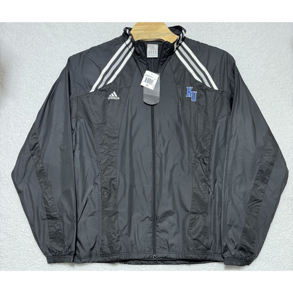 adidas Big Game Climalite Warm Up Full Zip Jacket Mens 2XT 2XL Windbreaker "KU"